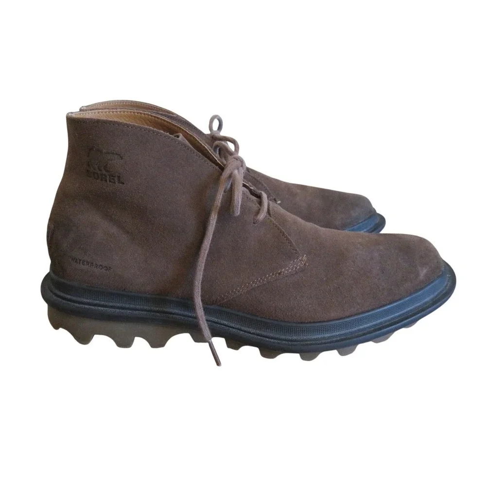 Sorel ACE Chukka Waterproof Brown Suede Boots Mens 9.5‎ NM3442-256